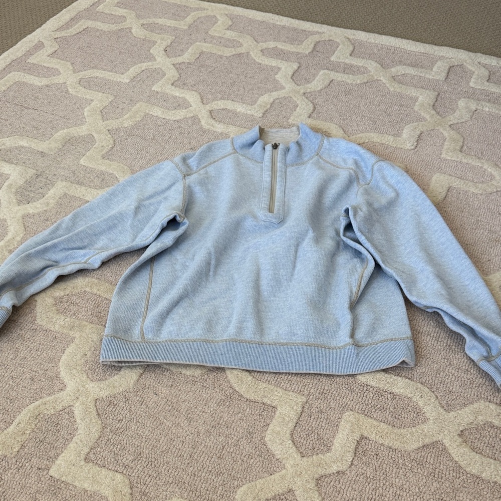 Tommy Bahama reversible quarter zip.